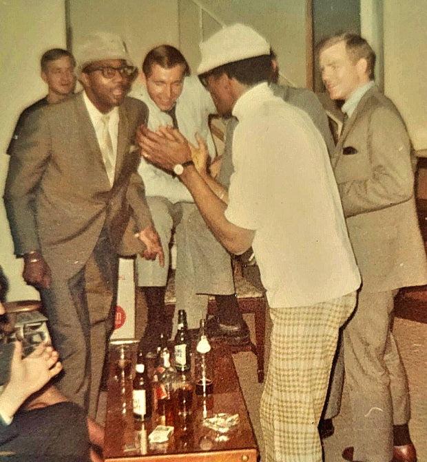 Cody Marshall with Friends Melvin Franklin and David Ruffin of the original Temptations